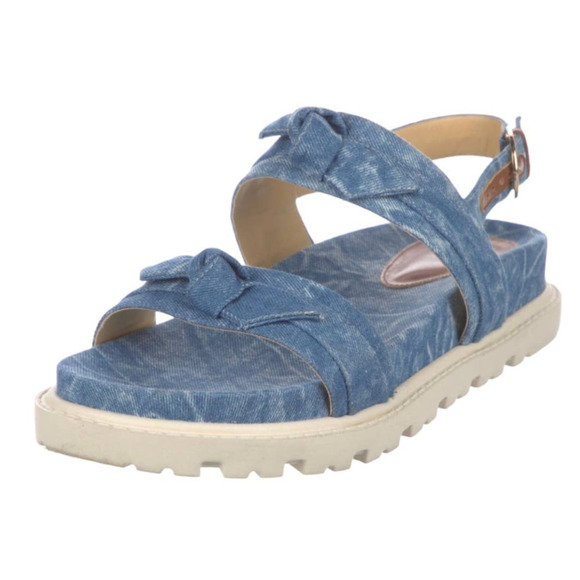 Alexandre Birman Clarita Sport Tractor Denim Blue US Size 10.5 Made in Brazil. - Picture 4 of 12